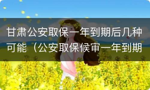 甘肃公安取保一年到期后几种可能（公安取保候审一年到期后多久结案）