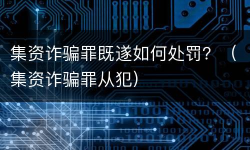 集资诈骗罪既遂如何处罚？（集资诈骗罪从犯）