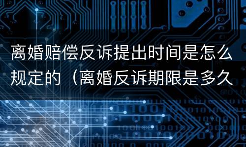 离婚赔偿反诉提出时间是怎么规定的（离婚反诉期限是多久）