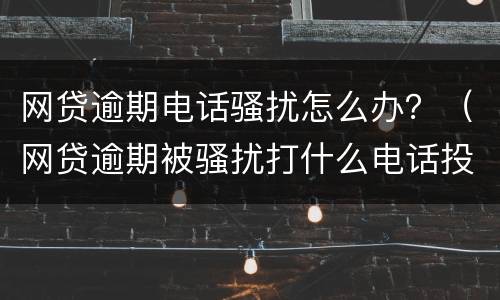 网贷逾期电话骚扰怎么办？（网贷逾期被骚扰打什么电话投诉）