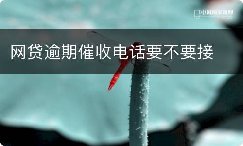 网贷逾期催收电话要不要接