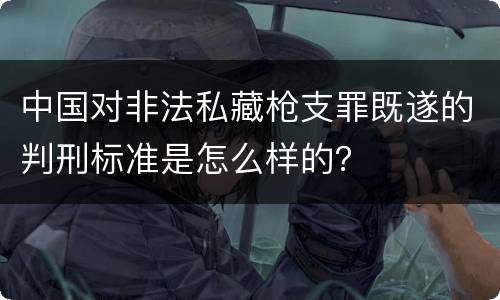中国对非法私藏枪支罪既遂的判刑标准是怎么样的？