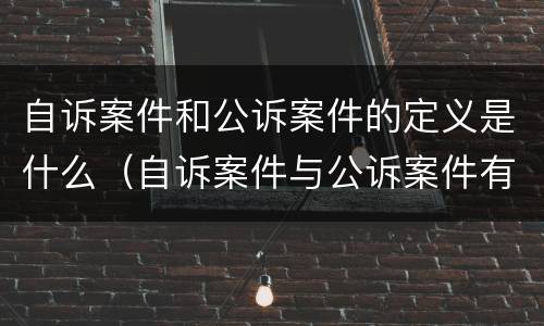 自诉案件和公诉案件的定义是什么（自诉案件与公诉案件有哪些）