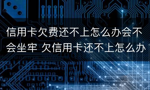 信用卡欠费还不上怎么办会不会坐牢 欠信用卡还不上怎么办会坐牢吗
