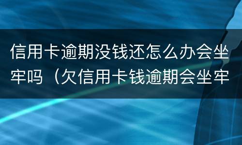 信用卡逾期没钱还怎么办会坐牢吗（欠信用卡钱逾期会坐牢吗）