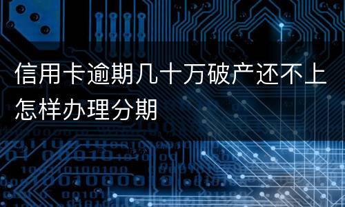 信用卡逾期几十万破产还不上怎样办理分期