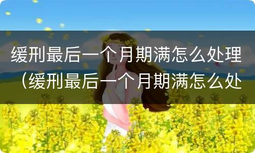 缓刑最后一个月期满怎么处理（缓刑最后一个月期满怎么处理好）