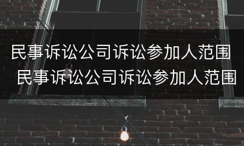 民事诉讼公司诉讼参加人范围 民事诉讼公司诉讼参加人范围怎么写