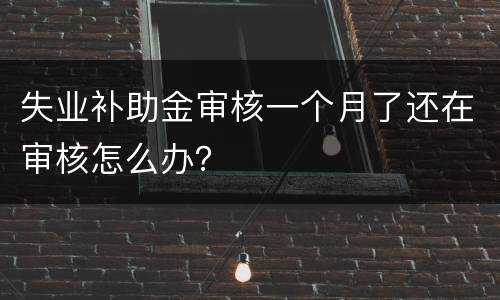 失业补助金审核一个月了还在审核怎么办？