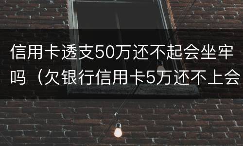 信用卡透支50万还不起会坐牢吗（欠银行信用卡5万还不上会坐牢吗）