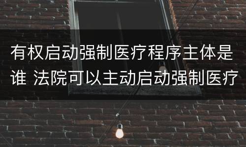 有权启动强制医疗程序主体是谁 法院可以主动启动强制医疗程序吗