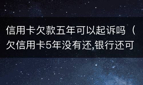 信用卡欠款五年可以起诉吗（欠信用卡5年没有还,银行还可以起诉吗）
