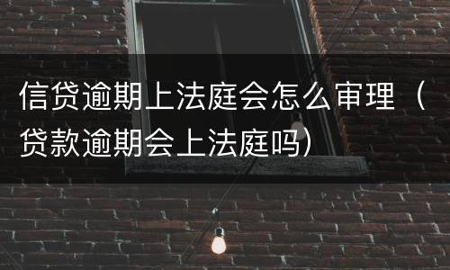 信贷逾期上法庭会怎么审理（贷款逾期会上法庭吗）