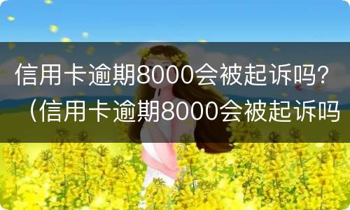 信用卡逾期8000会被起诉吗？（信用卡逾期8000会被起诉吗）