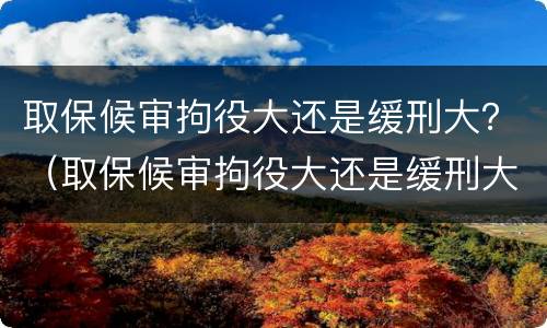 取保候审拘役大还是缓刑大？（取保候审拘役大还是缓刑大）