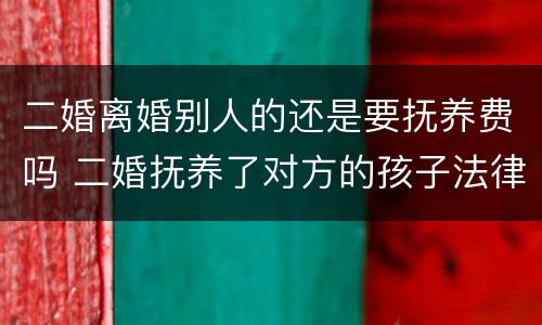 二婚离婚别人的还是要抚养费吗 二婚抚养了对方的孩子法律有什么规定