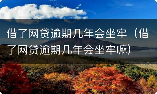 借了网贷逾期几年会坐牢（借了网贷逾期几年会坐牢嘛）
