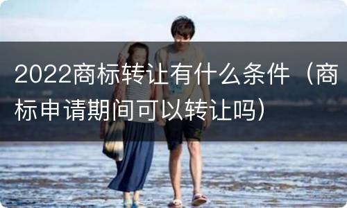 2022商标转让有什么条件（商标申请期间可以转让吗）