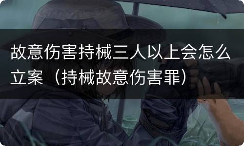 故意伤害持械三人以上会怎么立案（持械故意伤害罪）