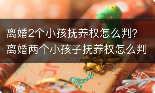 离婚2个小孩抚养权怎么判？ 离婚两个小孩子抚养权怎么判定