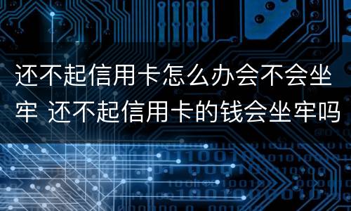 还不起信用卡怎么办会不会坐牢 还不起信用卡的钱会坐牢吗