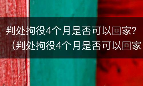 判处拘役4个月是否可以回家？（判处拘役4个月是否可以回家探望）