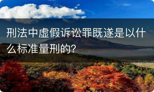 刑法中虚假诉讼罪既遂是以什么标准量刑的？