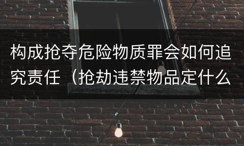 构成抢夺危险物质罪会如何追究责任（抢劫违禁物品定什么罪）