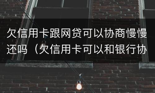 欠信用卡跟网贷可以协商慢慢还吗（欠信用卡可以和银行协商还款吗）