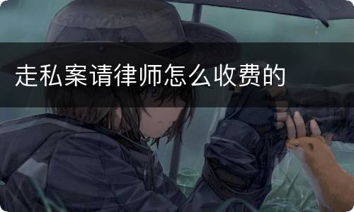 走私案请律师怎么收费的