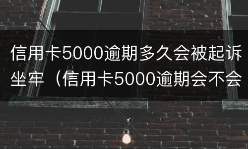 信用卡5000逾期多久会被起诉坐牢（信用卡5000逾期会不会坐牢）