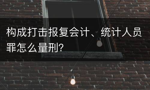 构成打击报复会计、统计人员罪怎么量刑？