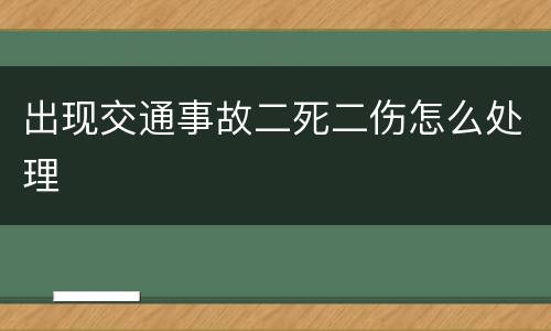 出现交通事故二死二伤怎么处理