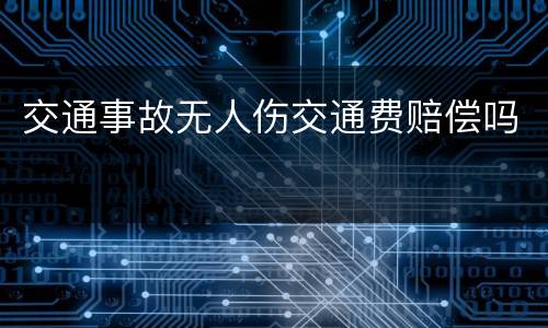 交通事故无人伤交通费赔偿吗