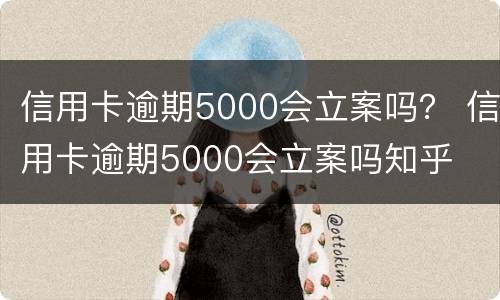 信用卡逾期5000会立案吗？ 信用卡逾期5000会立案吗知乎