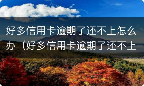 好多信用卡逾期了还不上怎么办（好多信用卡逾期了还不上怎么办呢）