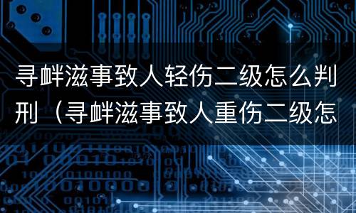 寻衅滋事致人轻伤二级怎么判刑（寻衅滋事致人重伤二级怎么判刑）