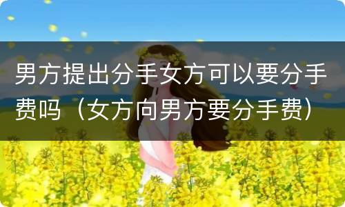 男方提出分手女方可以要分手费吗（女方向男方要分手费）