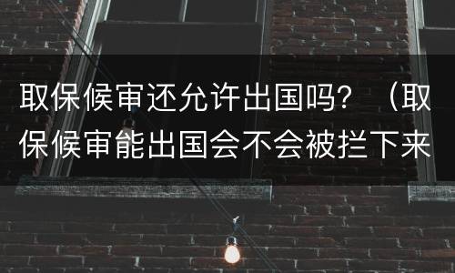 取保候审还允许出国吗？（取保候审能出国会不会被拦下来）