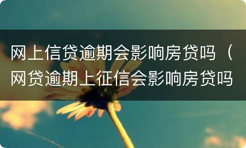 网上信贷逾期会影响房贷吗（网贷逾期上征信会影响房贷吗）