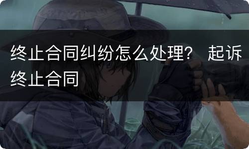 终止合同纠纷怎么处理？ 起诉终止合同