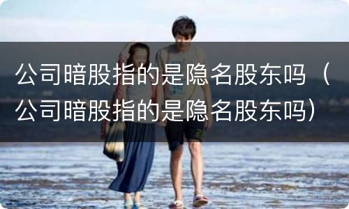 公司暗股指的是隐名股东吗（公司暗股指的是隐名股东吗）