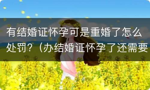 有结婚证怀孕可是重婚了怎么处罚?（办结婚证怀孕了还需要婚检吗）
