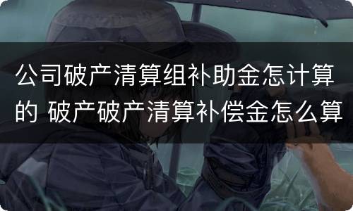 公司破产清算组补助金怎计算的 破产破产清算补偿金怎么算