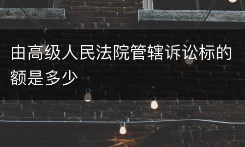 由高级人民法院管辖诉讼标的额是多少