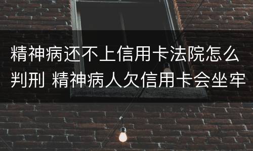 精神病还不上信用卡法院怎么判刑 精神病人欠信用卡会坐牢吗