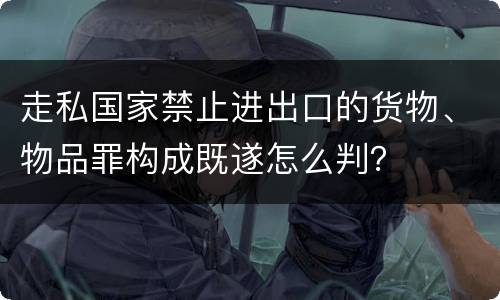 走私国家禁止进出口的货物、物品罪构成既遂怎么判？