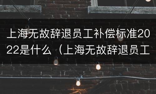 上海无故辞退员工补偿标准2022是什么（上海无故辞退员工补偿标准2022是什么时候发）