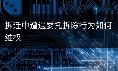 拆迁中遭遇委托拆除行为如何维权