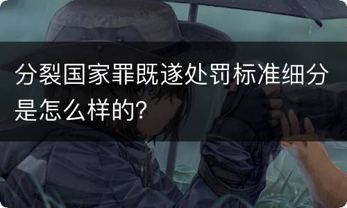 分裂国家罪既遂处罚标准细分是怎么样的？